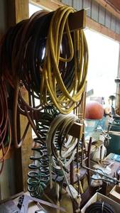 lot 77 image: Assorted lot of air hoses and water hosesbuyer must take all