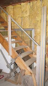 lot 167 image: Metal picture framer, approximately 12 inch grinding stone, 7 foot bracketsframing, excess ceramic tiles