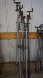 lot 175 image: Adjustable steel pole clamps brackets