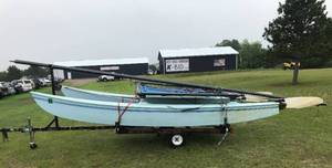 1980 Hobie Cat Catamaran Sailboat WTrailer