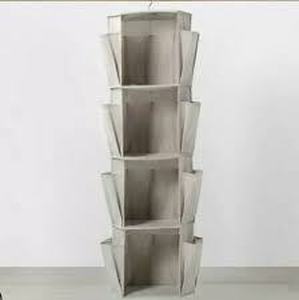 lot 3 image: Hanging Spinning Closet with Shoe Storage Gray - Made By Design-storage