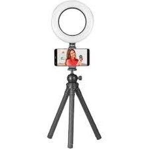 lot 113 image: Sunpak Portable Vlogging Kit with 6 Ring Light with Stand and Smartphone Mount