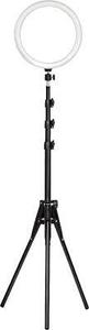 lot 127 image: Sunpak - 12 Bi-Color Ring Light Kit with BOYA Lavalier Microphone and Bluetooth Remote for Smartphones and Compact Cameras