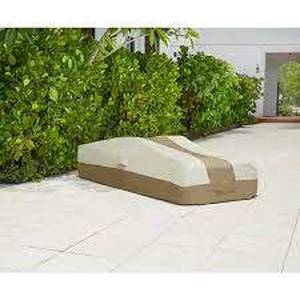 lot 137 image: Hampton Bay Chaise Outdoor Patio Cover, Beige and Brown