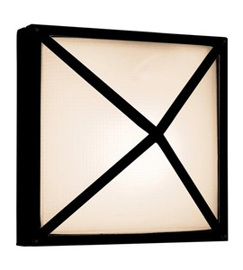 lot 83 image: Oden 2 Light Black Outdoor Wall in Incandescent