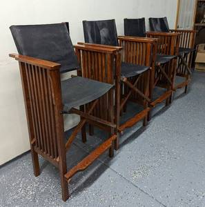 Mission Style Wooden Directors Chairs