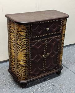 Animal Print Accent Cabinet