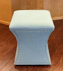 Contemporary Pale Blue Footstool