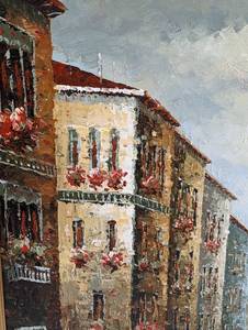 Large Framed Scenic Oil Painting