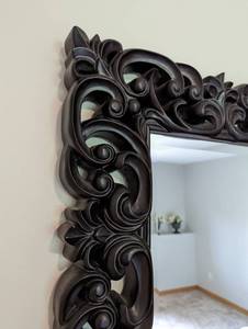 Ornate Black Wall Mirror