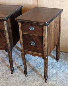 Pair of Vintage Wood Side Tables