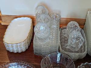 Large Variety of Vintage CutPressed Glassware