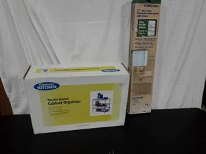 Double Basket Cabinet Organizer & 21 Under Cabinet Light Fixture