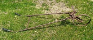 Antique Metal Handle Hand Plow