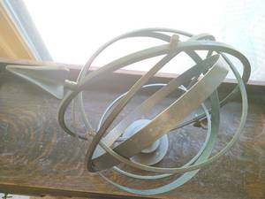 Metal Iron Arrow Armillary Sphere Sculpture