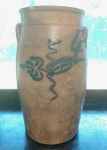 Vintage Salt Glaze Stoneware Butter Churn