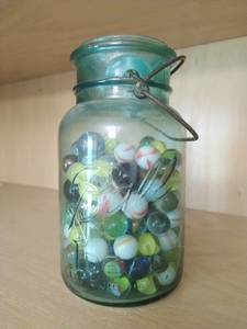 Jar Of Vintage Marbles