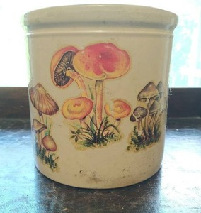 Vintage Mushroom Crock