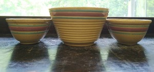 Three Vintage Watt Bowls