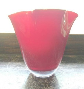 Vintage Red And Green Vase