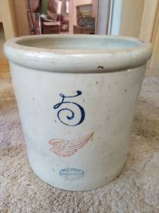 Vintage 5 Gallon Red Wing Crock