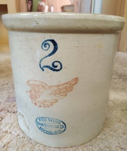 Vintage 2 Gallon Red Wing Crock