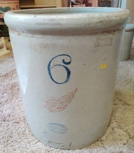 Vintage 6 Gallon Red Wing Crock