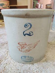 Vintage 2 Gallon Red Wing Crock