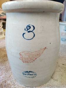 Vintage 3 Gallon Red Wing Crock Butter Crock