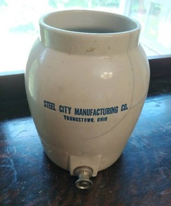Steel City Manufacturing Co. Water Cooler Stoneware Jug