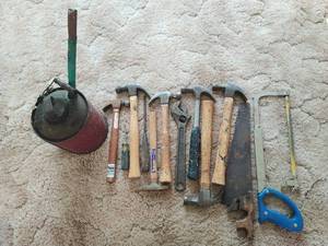Vintage Tool Lot & Gas Can