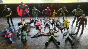 Collection Of Vintage Super Hero Action Figures