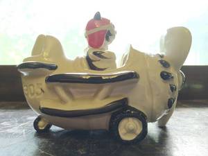 Vintage Takahashi Cat Flying A Plane Bank