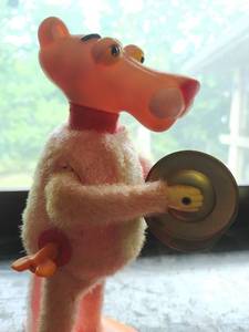 Vintage Illco Pink Panther Cymbal Wind Up Toy
