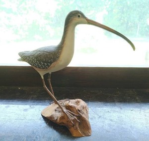 Hand Carved Wood Bird Figurine
