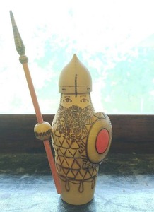 Russian Wood Warrior Doll Box