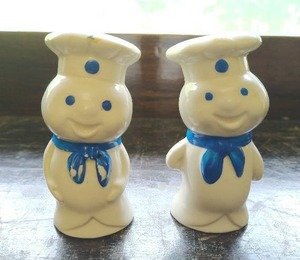 Two Vintage Pillsbury Mill Salt And Pepper Shakers