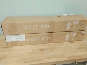 Two West Elm Reclaimed Wood Shelving Unit