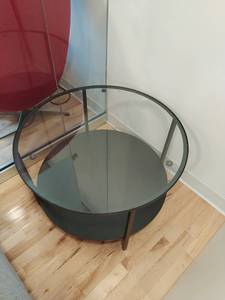 Circular Glass Top End table