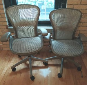 Pair Of Adjustable Office Chairs