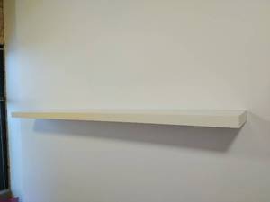 Six White Hanging Wall Shelfs