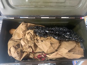 Ammo Box with chain saw chains