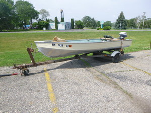 1966 SeaKing Boat with 1972 Sears Boat Trailer