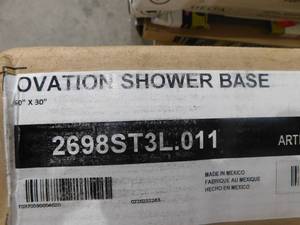 American Standard Ovation Curve 30 in. x 60 in. Single Threshold Left Hand Drain Shower Base in Arctic White