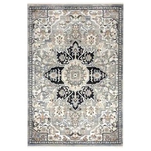 New -  Home Dynamix Bazaar Dazzle GrayBlue 5 ft. x 7 ft. Medallion Area Rug