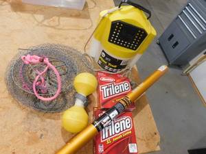 Assorted Fishing lot - Line, Net, ETC.