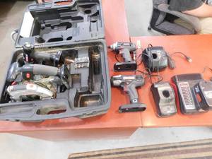 Craftsman 19.2 Cordless Power Tool Set with case.