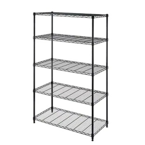 Seville Classics Black Epoxy 5-Tier Steel Wire Garage Storage Shelving Unit (30 in. W x 60 in. H x 14 in. D)