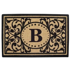 Nedia Home Heritage 30 in. x 48 in. Heavy Duty Coir Monogrammed B Door Mat