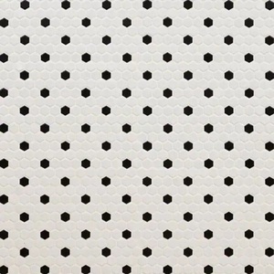 MSI Adelaide Hexagon Matte 10.16 in.x11.73 in. White with Black Dot Porcelain Wall and Floor Mosaic Tile x 45